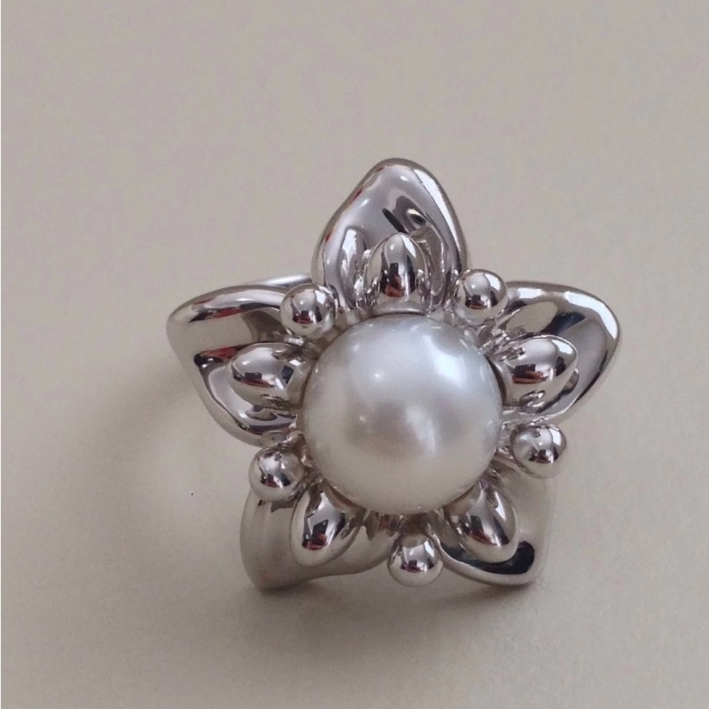 Honora Pearl Floral Sterling Silver Ring
